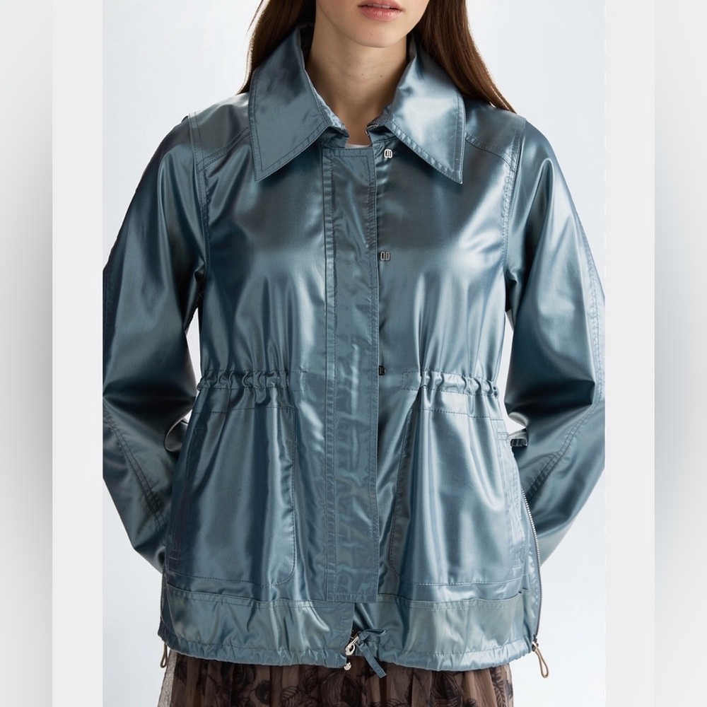 Silk Faufmanfranco Drawstring Anorak Jacket